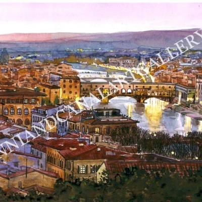 Panorama al tramonto (Firenze)