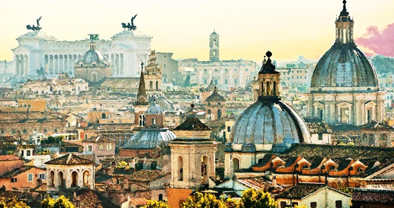 Panorama dei tetti di Trastevere