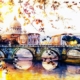 San Pietro e ponte con fiori