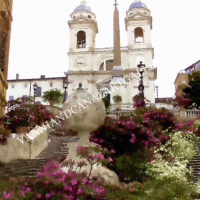 Piazza di Spagna e fiori