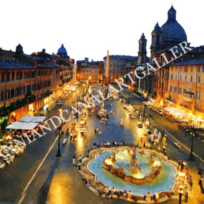 Piazza Navona di notte (Roma)