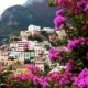 Positano con fiori