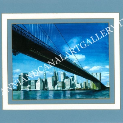 New York with paper frame