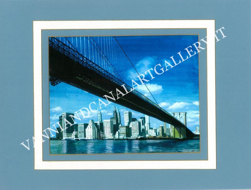 New York with paper frame