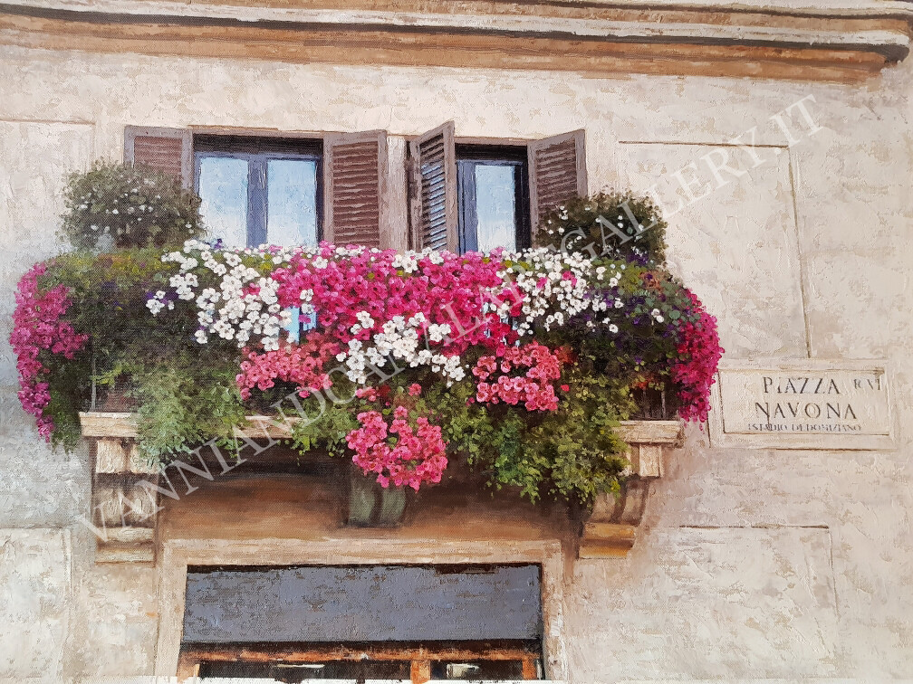 Roma balcone fiorito